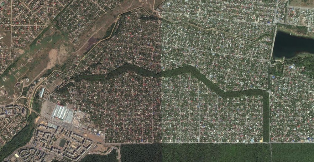 Кольцо противотанковых рвов вокруг Ростова-на-Дону. Следы рвов на территории современного города. Кольцо противотанковых рвов вокруг Ростова-на-Дону. Следы рвов на территории современного города.