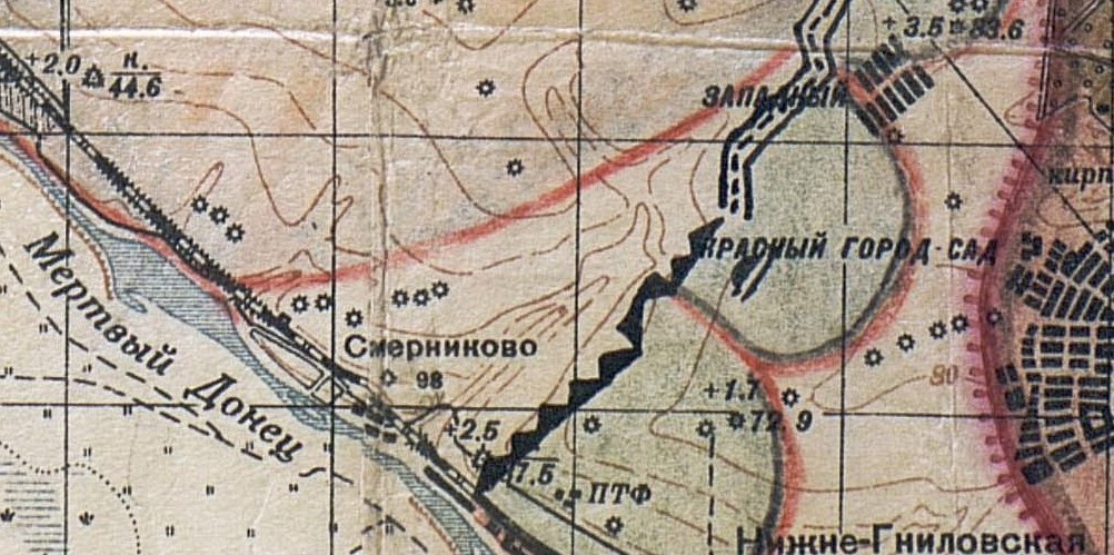 Противотанковые надолбы на рубежах обороны вокруг Ростова-на-Дону Противотанковые надолбы на рубежах обороны вокруг Ростова-на-Дону