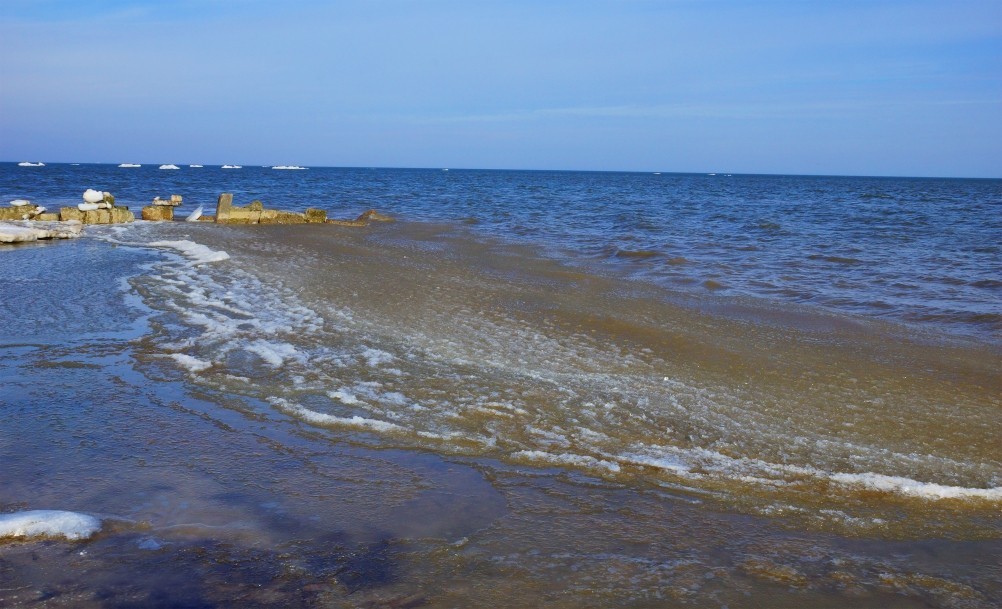 Чумбур-Коса, ледяной прибой Чумбур-Коса, ледяной прибой