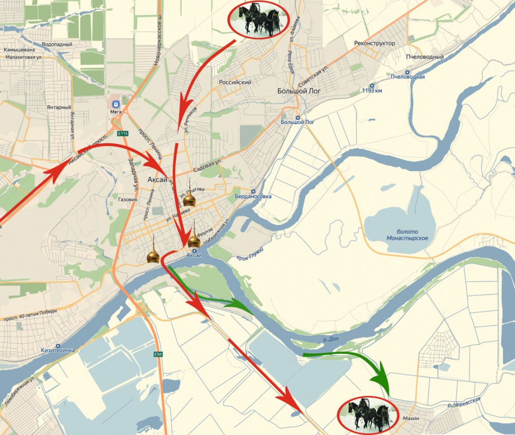Памятники архитектуры на ул. Гулаева у Аксайской переправы