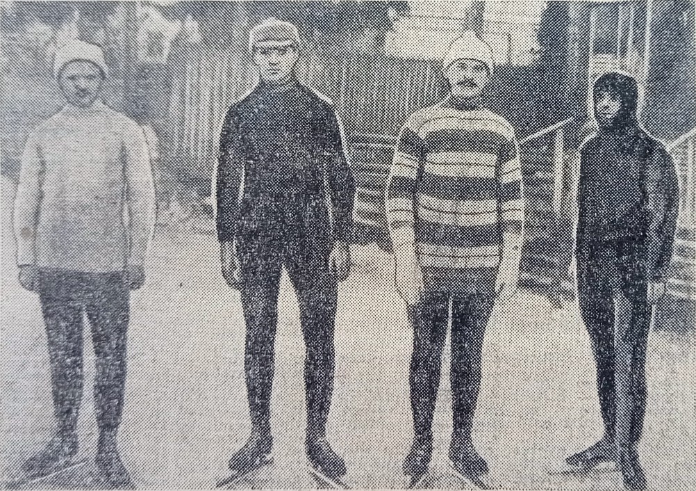 Забег Ростов - Таганрог по льду на коньках в 1914 г.